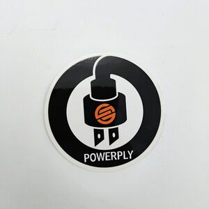 Santa Cruz Skateboards Powerply Sticker 3" Orange Electrical Plug Decal VTG 1990